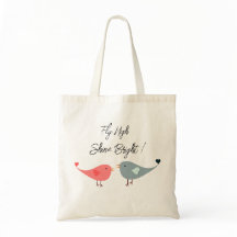 Bolsa tote com citação moderna e positiva Fly high
