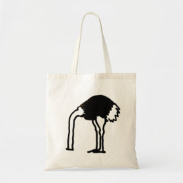 Bolsa tote com desenho de avestruz