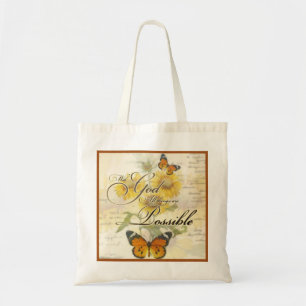 Bolsa Tote Com Deus Girassóis e borboleta
