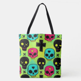 Bolsa Tote com Estampa de Caveira