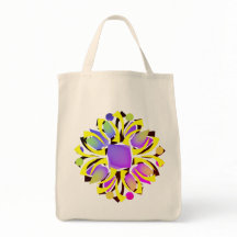 Bolsa Tote com Estampa Floral Multicolor de Um Ele
