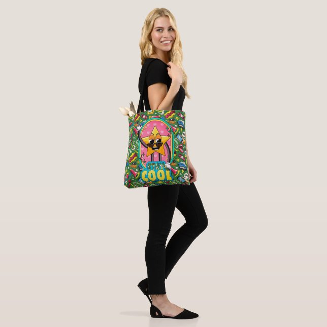 Bolsa Tote com Estampa Pop Art 'Stay Cool' (No(a) Modelo)
