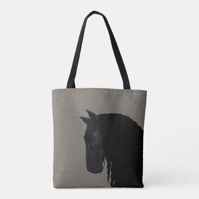 Bolsa tote com estampa total de Friesian (Verso)