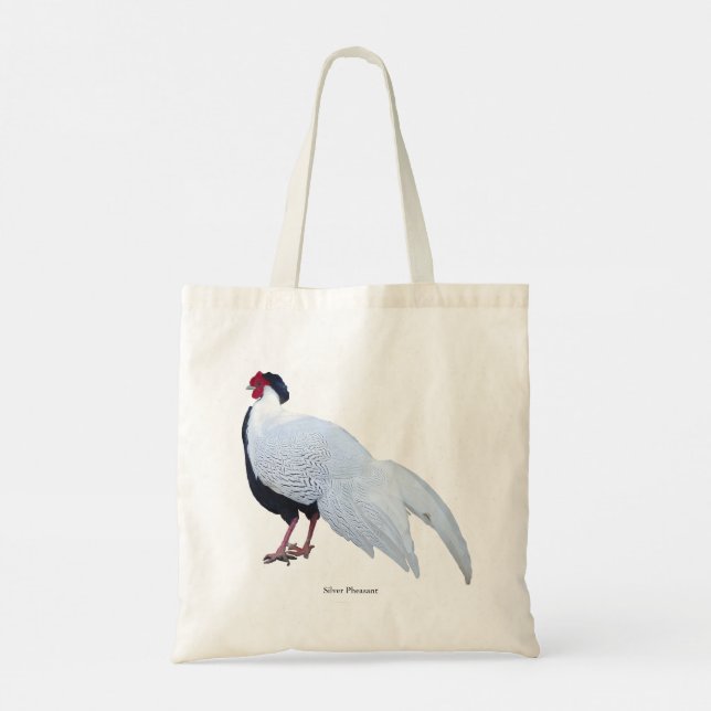 Bolsa tote com faisão prateado (Verso)