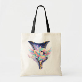 Bolsa Tote com Fecho de Zipper de Papagaio 3D em P