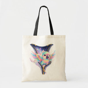 Bolsa Tote com Fecho de Zipper de Papagaio 3D em P