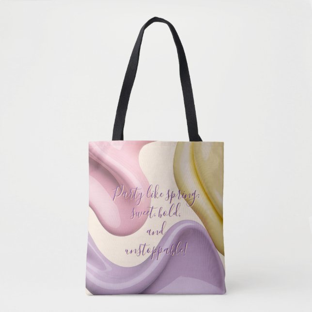 Bolsa tote com gráfico abstrato elegante (Frente)
