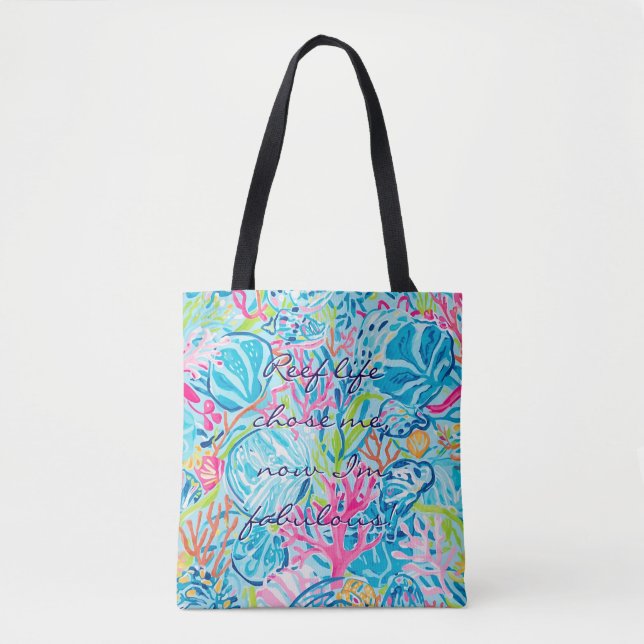 Bolsa tote com gráfico elegante (Frente)