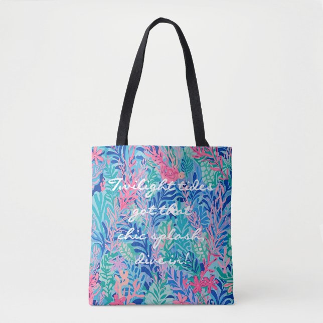 Bolsa tote com gráfico elegante (Frente)
