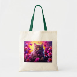 Bolsa Tote com Ilustração de Gato