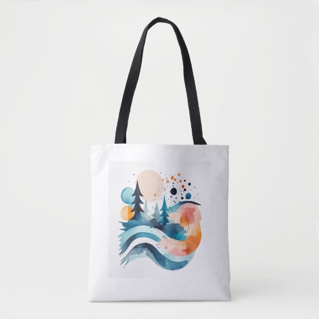 Bolsa Tote com Imagem de Paisagem (Frente)