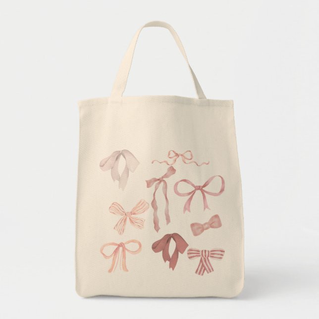 Bolsa Tote com Laços Rosa (Frente)