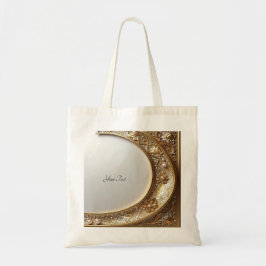 Bolsa Tote com Moldura Dourada Ornamentada