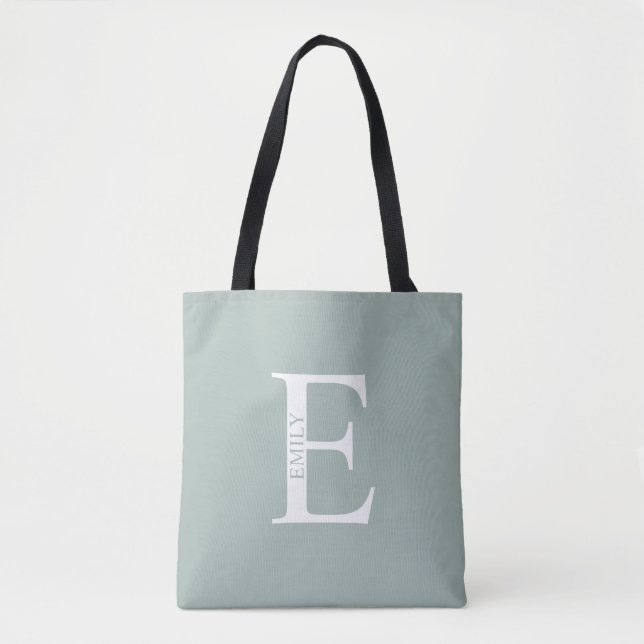 Bolsa Tote com Monograma Personalizado e Nome (Frente)