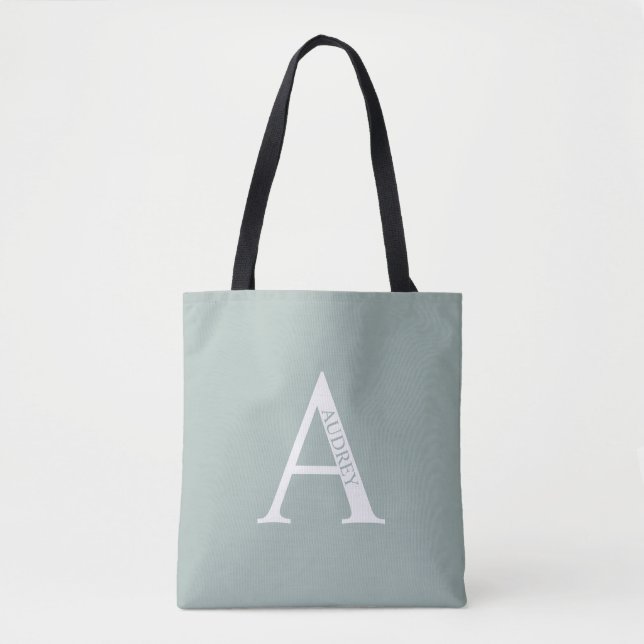 Bolsa Tote com Monograma Personalizado e Nome (Frente)