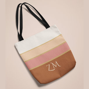 Bolsa Tote com Monograma Personalizado Rosa Po dus