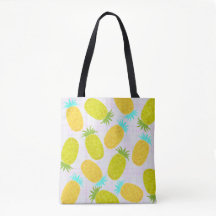 Bolsa Tote com Padrão de Fazenda de Abacaxis do Oc