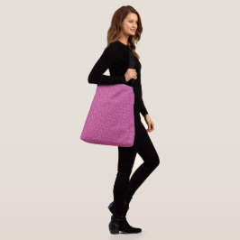 Bolsa Tote com Padrão de Pirita Rosa