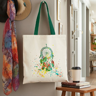 Bolsa tote com respingos de apanhador de sonhos