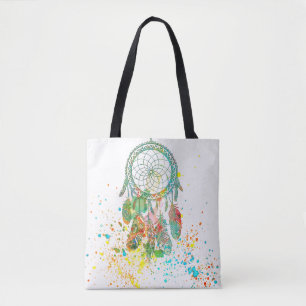 Bolsa tote com respingos de apanhador de sonhos