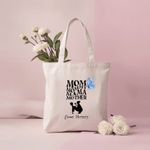 Bolsa Tote com Tipografia Personalizada para Mãe