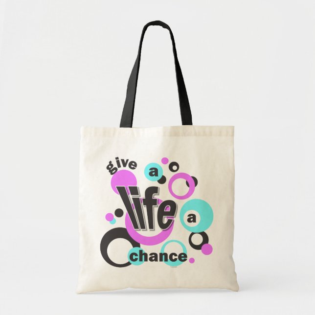Bolsa tote com um design borbulhante. (Frente)