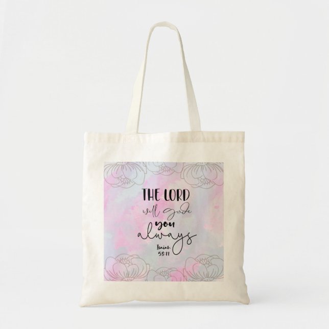 Bolsa Tote com versículo da Bíblia (Frente)