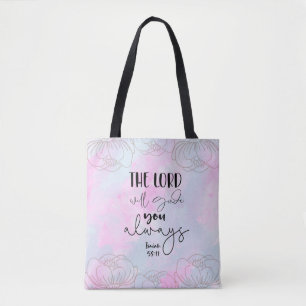 Bolsa Tote com versículo da Bíblia