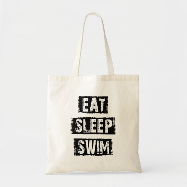 Bolsa Tote Coma a natação do sono (Frente)