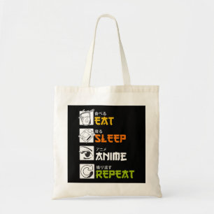 Bolsa Tote Coma anime adormecido Repetir presente Ideia Cospl