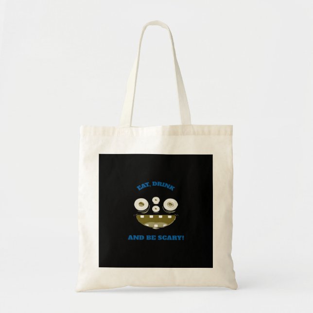 Bolsa Tote Coma, Beba E Seja Assustador Clássico Minimal Limp (Frente)