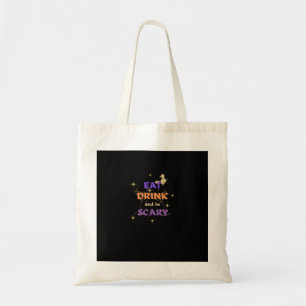 Bolsa Tote Coma, Beba E Seja Assustador Design Divertido de H