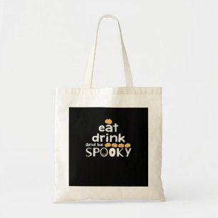 Bolsa Tote Coma Bebida E Seja Feliz Feliz Halloween Tren Engr