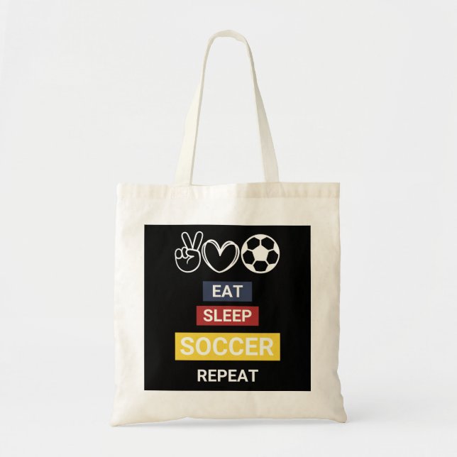 Bolsa Tote Coma, Dorme, Futebol, Repita (Frente)