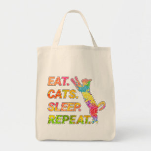 Bolsa Tote Coma, Dorme, Gatos, Repita
