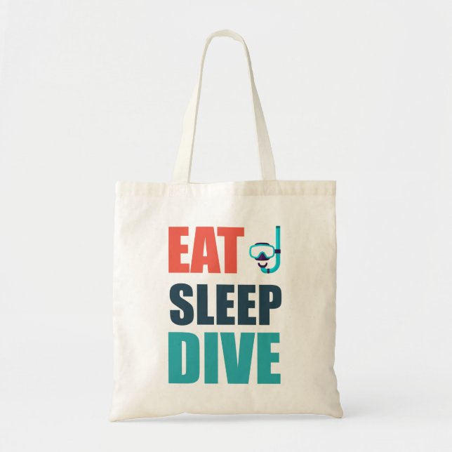Bolsa Tote Coma, Durma, Mergulhe (Frente)