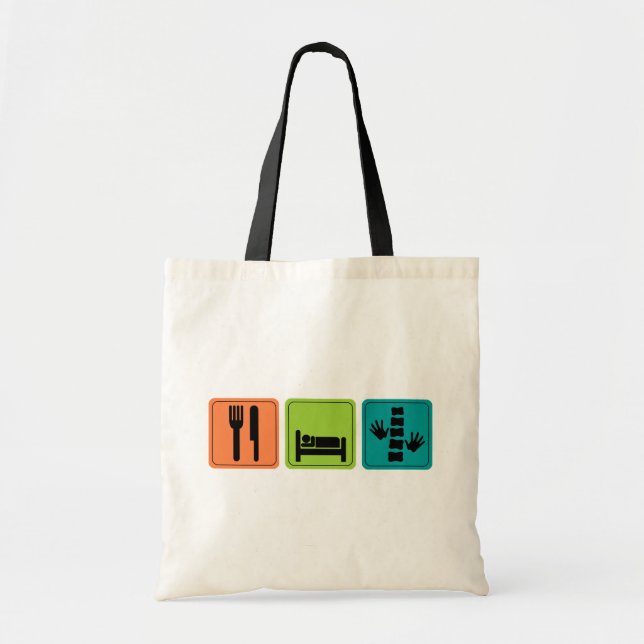 Bolsa Tote Coma, durma, sacola da quiroterapia (Frente)