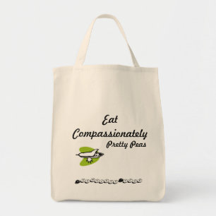 Bolsa Tote Coma ervilhas compassivo bonito