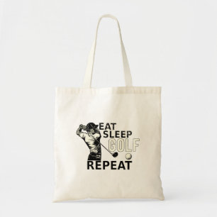 Bolsa Tote Coma Golfe Dormindo Repita Engraçado para Golfist