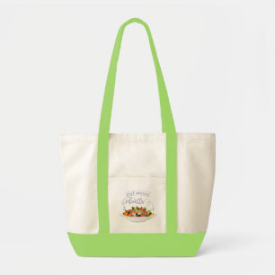 Bolsa Tote Coma mais plantas com cartazes de motivação de sal
