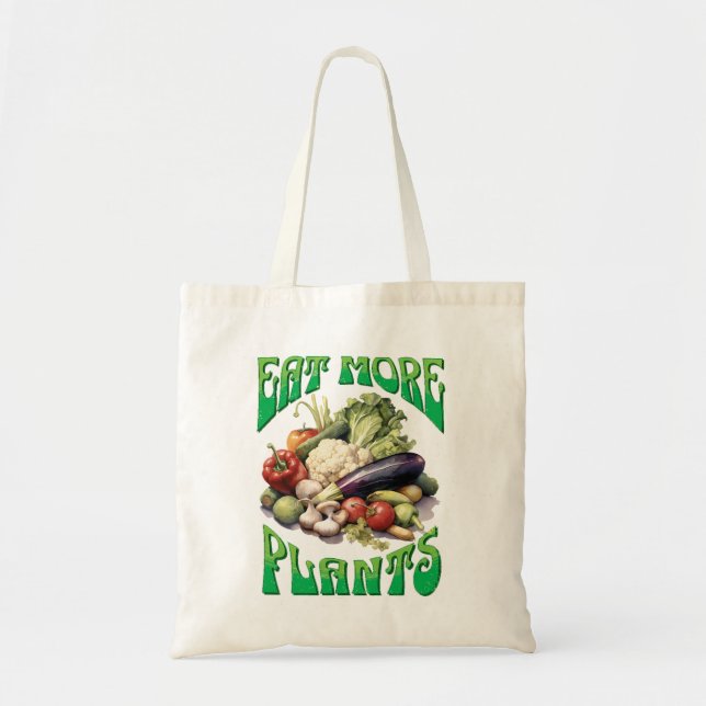 Bolsa Tote Coma Mais Plantas Vegetais (Frente)