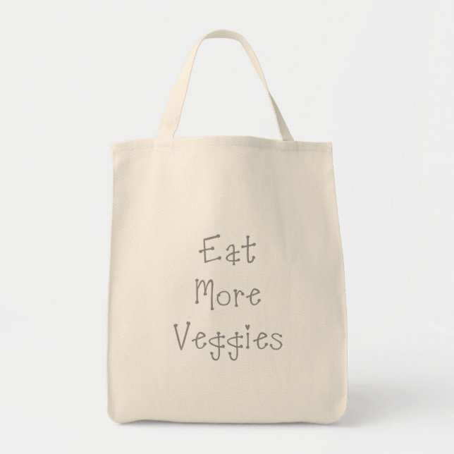 Bolsa Tote Coma mais saco de compras dos vegetarianos (Frente)
