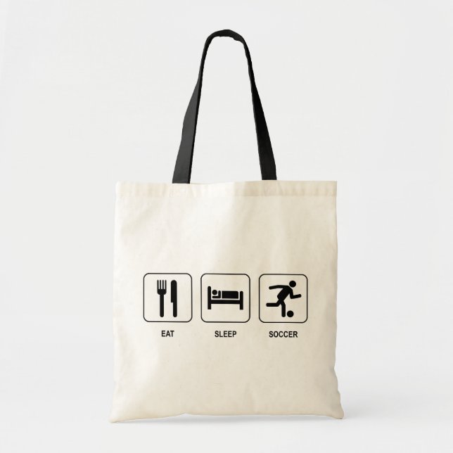 Bolsa Tote Coma o futebol do sono (Frente)