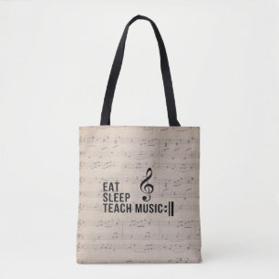 Bolsa Tote Coma Sono Ensinar Música Repetir Humor Musical