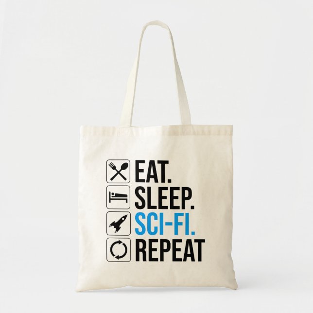 Bolsa Tote Coma uma repetição Sci-Fi para dormir (Frente)