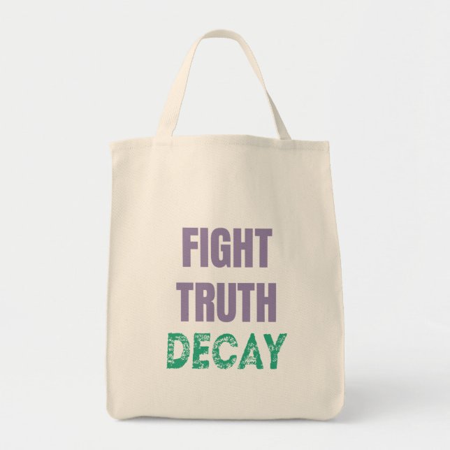 Bolsa Tote Combater a decadência da verdade (Frente)