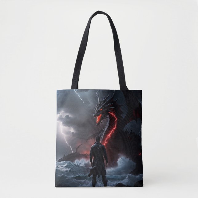 Bolsa Tote Combater é desafiar um dragão (Frente)