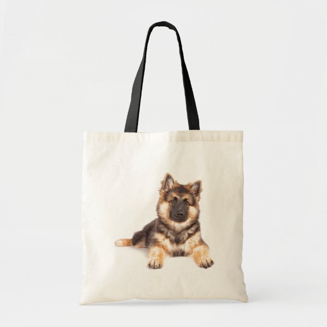 Bolsa Tote Combinação de German shepherd de Collie de Borda (Frente)