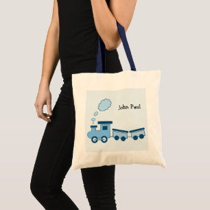 Bolsa Tote Comboio Blue Choo