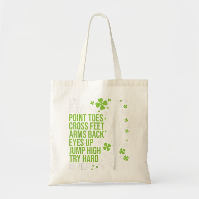 Bolsa Tote Come Sleep Irish Dance Dancer Irlandês Ceili Reel  (Frente)